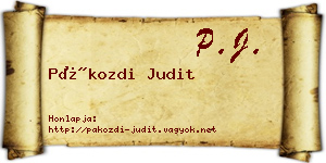 Pákozdi Judit névjegykártya